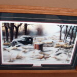 Jim Hansel Artwork Winter Retreat Pheasant Wild Game Old Truck Framed Matted Picture - Image 2
