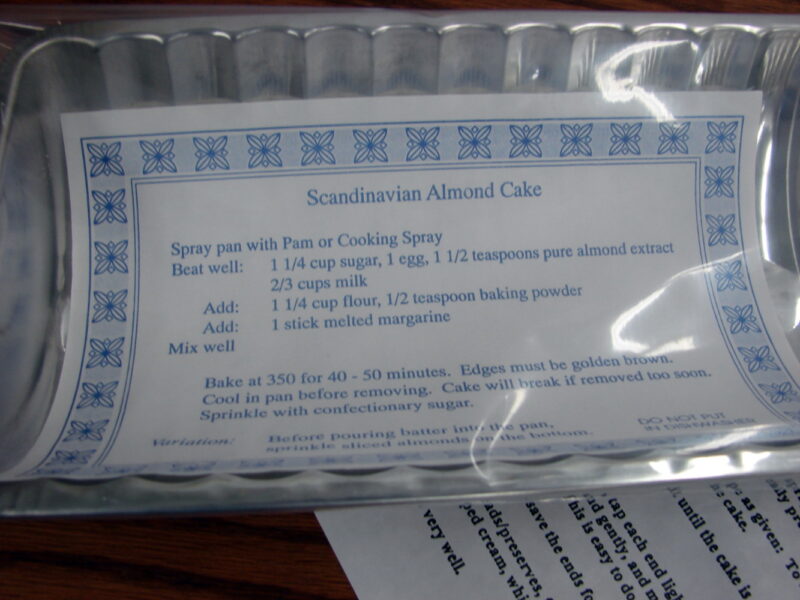 Brand New Unique German Almond Cake Loaf Mold Pan w/ Recipe, Moose-R-Us.Com Log Cabin Decor