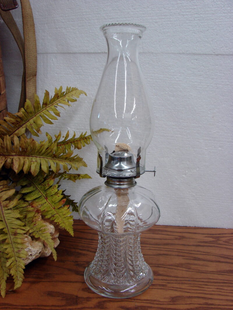Vintage Lamplight Farms Glass Oil Lamp 255 Made in Austria with Chimney, Moose-R-Us.Com Log Cabin Decor