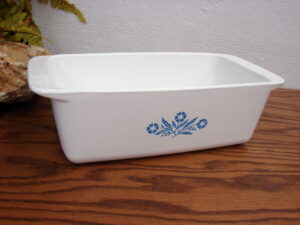 Corning Ware Blue Cornflower USA P-315 2 Qt Loaf Pan Bread Baking 9x5x3