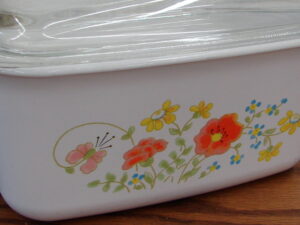 Vintage Pyrex Corning Ware USA Wildflower Flowered Pan Skillet Batter Bowl Carafe
