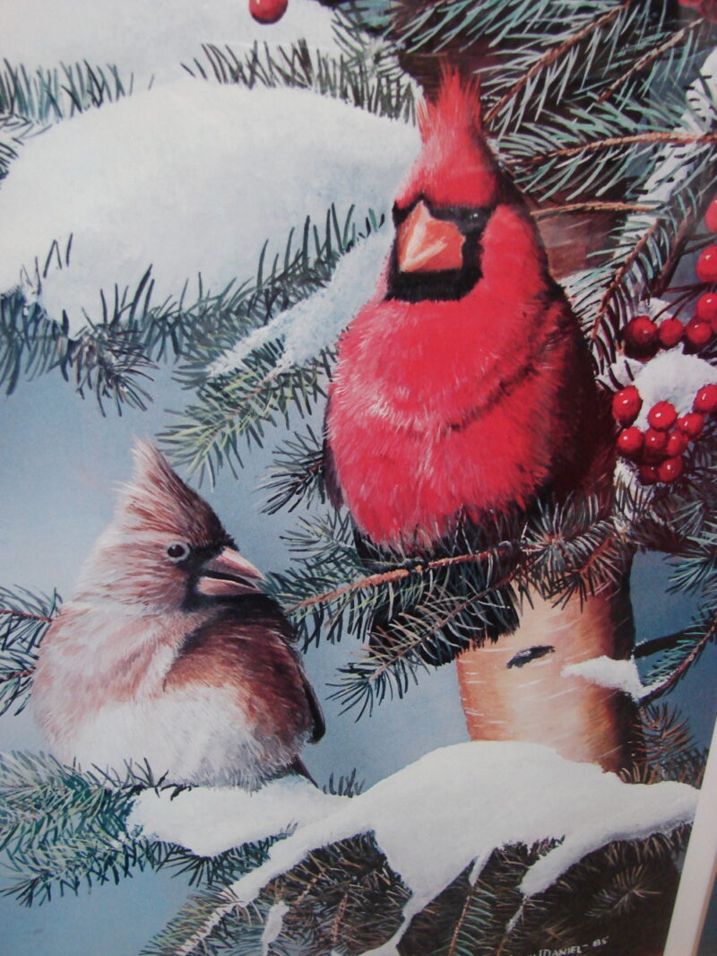 Kevin Daniel Winter Cardinals Framed Matted Signed Numbered COA, Moose-R-Us.Com Log Cabin Decor