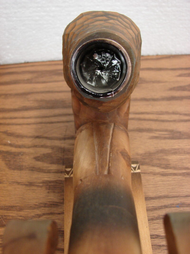 Vintage Wood Carved Face Head Pipe Stand Germany Switzerland Hand Carving, Moose-R-Us.Com Antiques Collectibles Log Cabin Decor