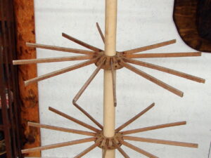 Antique 1923 Rare The Pease Clothes Tree Drying Rack 3 Tier Display Herb Linens
