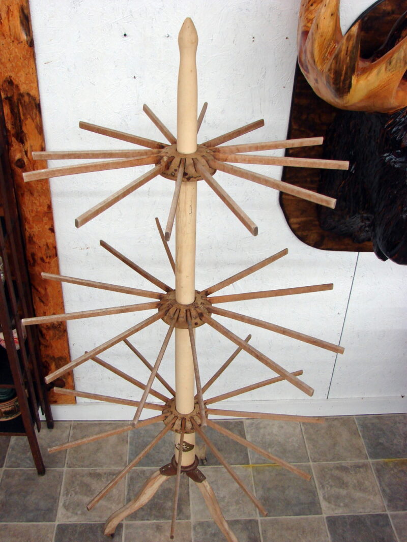 Antique 1923 Rare The Pease Clothes Tree Drying Rack 3 Tier Display Herb Linens, Moose-R-Us.Com Antiques Collectibles Log Cabin Decor