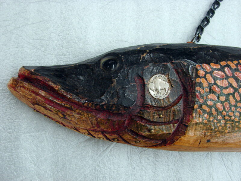 Vintage Duluth Fish Decoys DFD David Perkins Folk Art Fish Spearing Decoy #1, Moose-R-Us.Com Log Cabin Decor