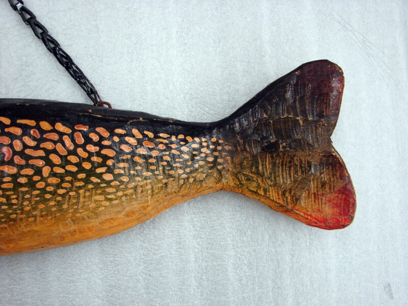 Vintage Duluth Fish Decoys DFD David Perkins Folk Art Fish Spearing Decoy #1, Moose-R-Us.Com Log Cabin Decor