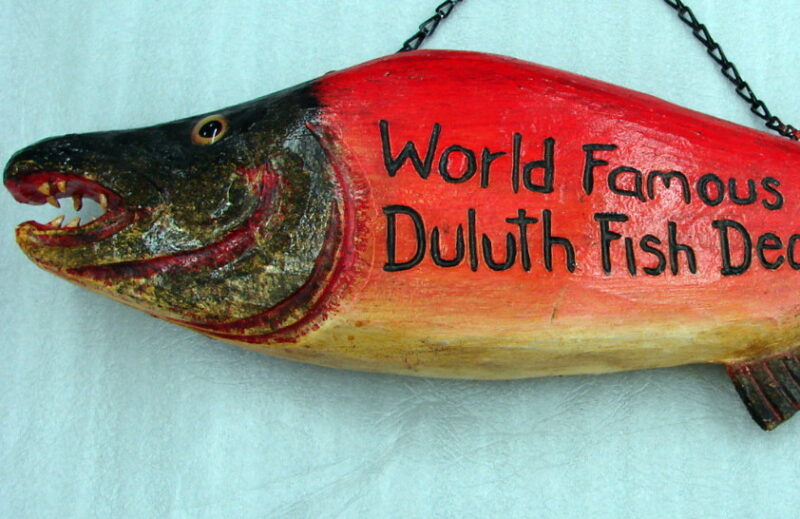 Vintage Duluth Fish Decoys DFD David Perkins Folk Art Fish Spearing Decoy Collection, Moose-R-Us.Com Log Cabin Decor