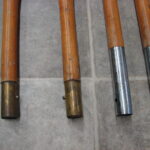 Vintage Wood Boat Oars Paddle Set Collapsible Two Piece Oar Locks - Image 2