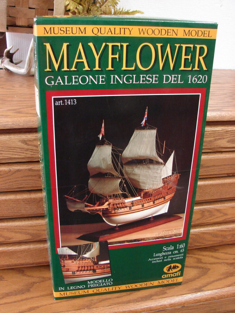 Museum Quality Amati Wooden Model NIB Mayflower Wood Ship Kit Made in Italy, Moose-R-Us.Com Log Cabin Decor