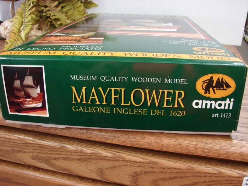 Museum Quality Amati Wooden Model NIB Mayflower Wood Ship Kit Made in Italy, Moose-R-Us.Com Log Cabin Decor