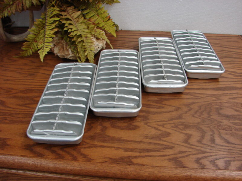 Assortment Vintage Frigidaire Quickube GE Ice Cube Tray Aluminum, Moose-R-Us.Com Log Cabin Decor