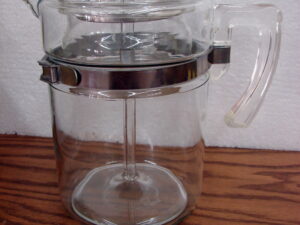 Vintage PYREX 7726B Flameware Glass Coffee Percolator Pot Tall 6 Cup Amish Estate