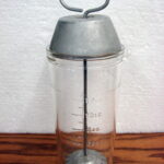 Vintage Anchor Hocking 12 Oz Malted Milk Mixer Hand Powered Complete
