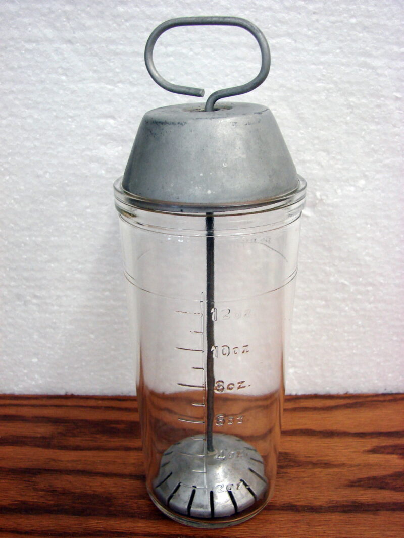 Vintage Anchor Hocking 12 Oz Malted Milk Mixer Hand Powered Complete, Moose-R-Us.Com Log Cabin Decor