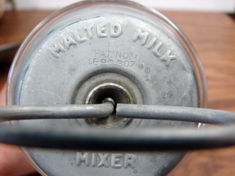 Vintage Anchor Hocking 12 Oz Malted Milk Mixer Hand Powered Complete, Moose-R-Us.Com Log Cabin Decor