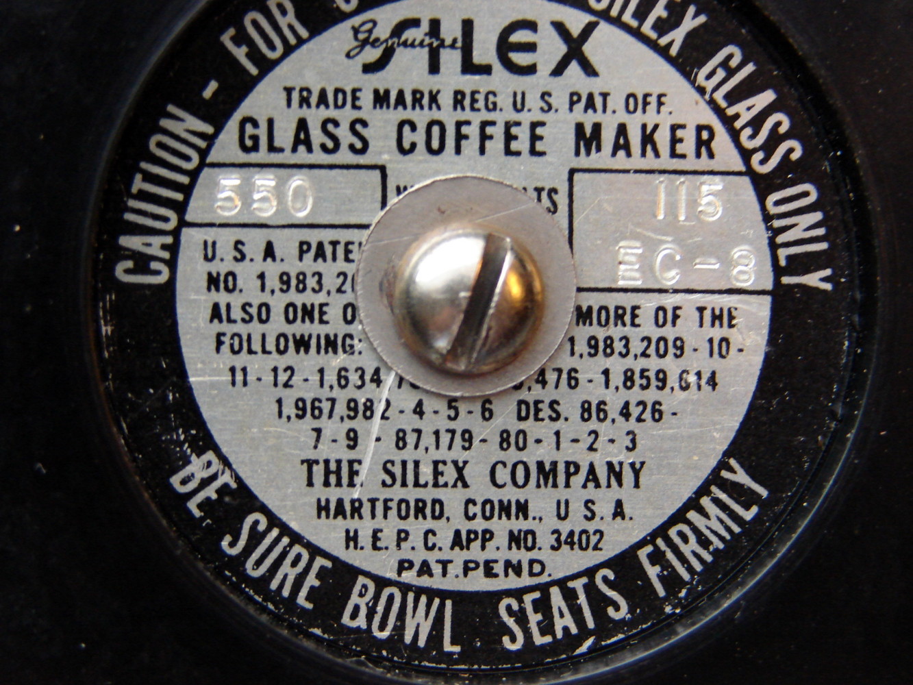 Vintage Pyrex Silex Double Bubble Percolator Coffee Pot Maker Made In USA  Glass