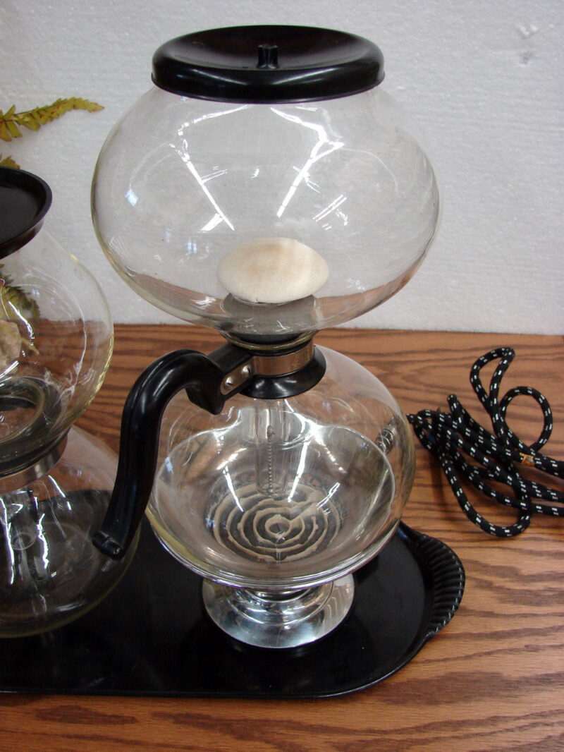 Vintage Silex Pyrex Vacuum Double Bubble Glass Coffee Percolator Set, Moose-R-Us.Com Log Cabin Decor