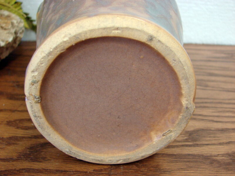 Antique Mottled Stoneware Burley Winter Mauve Double Handled Pottery Vase, Moose-R-Us.Com Log Cabin Decor