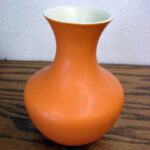 Vintage Coors Golden CO Pottery Vase Matte Finish Orange Terra Cotta Ringware - Image 2
