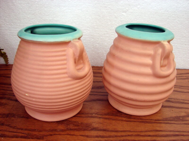 Vintage Coors Golden CO Pottery Vase Matte Finish Orange Terra Cotta Ringware, Moose-R-Us.Com Log Cabin Decor