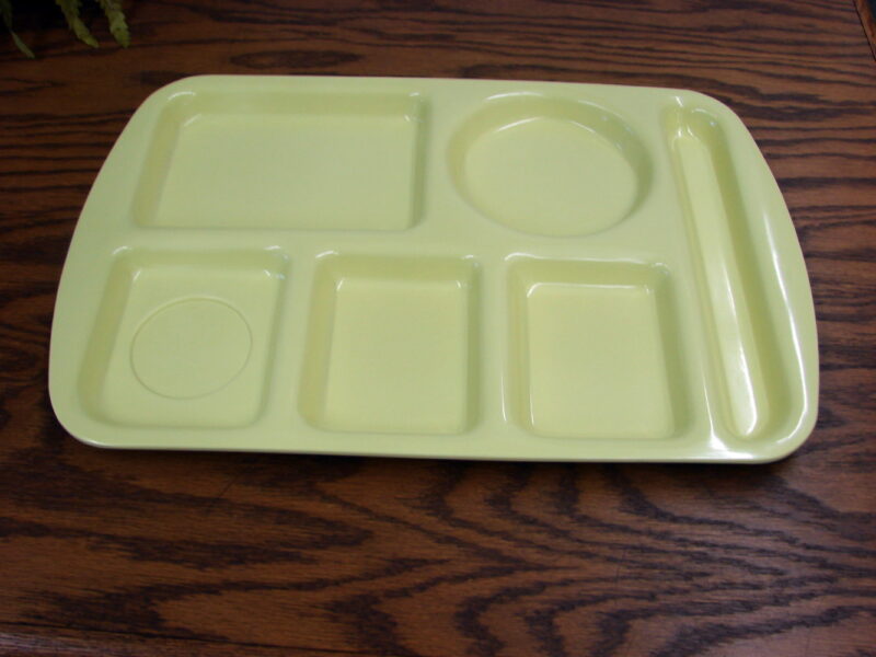 Vintage Heavy Duty Compartment Lunch Food Divided Plate Tray, Moose-R-Us.Com Log Cabin Decor
