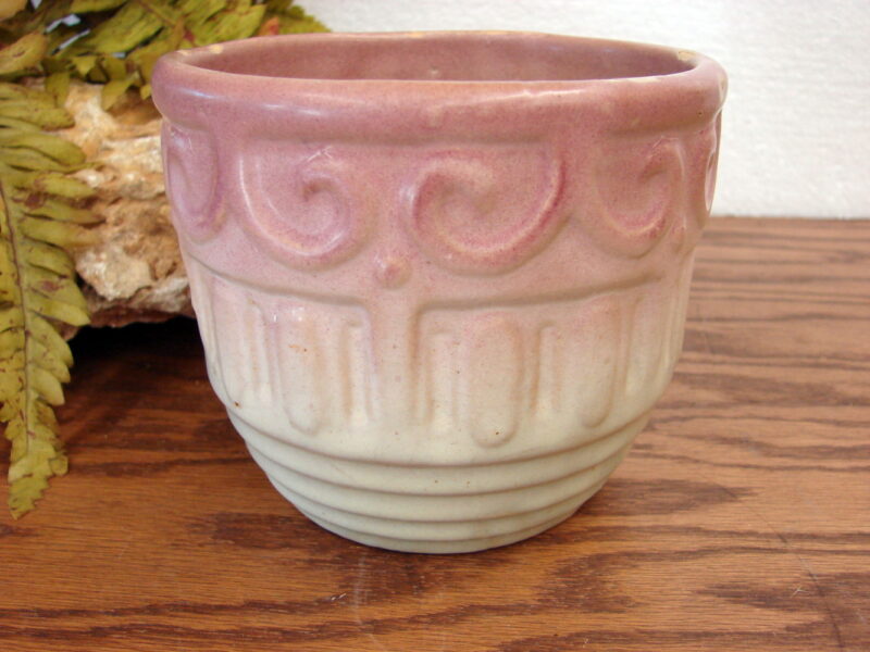 Vintage Unknown Matte Pottery Pastel Planter McCoy Hull Ohio Stoneware, Moose-R-Us.Com Log Cabin Decor