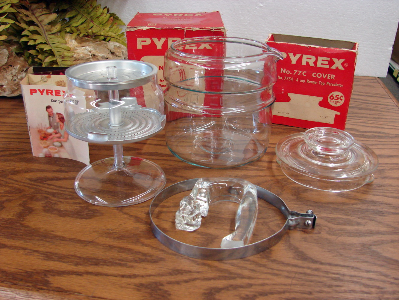 Vintage Silex PYREX Vacuum Double Bubble Glass Coffee Percolator Set -   Log Cabin Decor