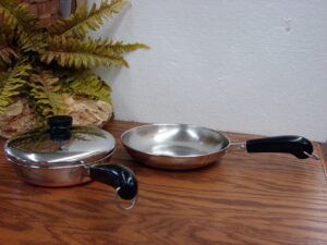 Vintage Copper Bottom Revere Ware 8" Skillet Frying Pan No Lid