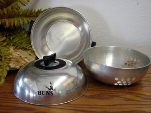 Vintage MCM West Bend Aluminum Serving Oven Bun Bread Warmer 3 Pc