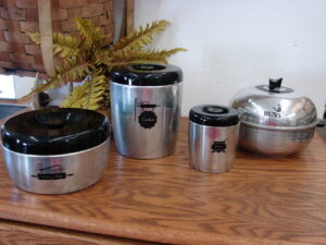 Vintage West Bend Chrome Avocado Copper Aluminum Retro Kitchen Accessories