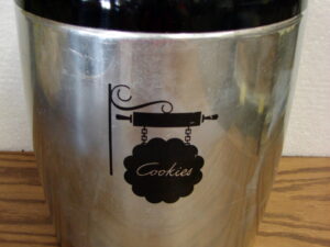 Vintage MCM West Bend Aluminum Cookie Jar Canister 1 Gallon