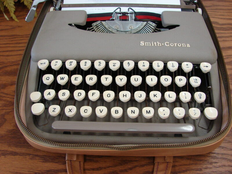 Vintage Smith Corona Skyriter Manual Typewriter Case Ribbon Book, Moose-R-Us.Com Log Cabin Decor