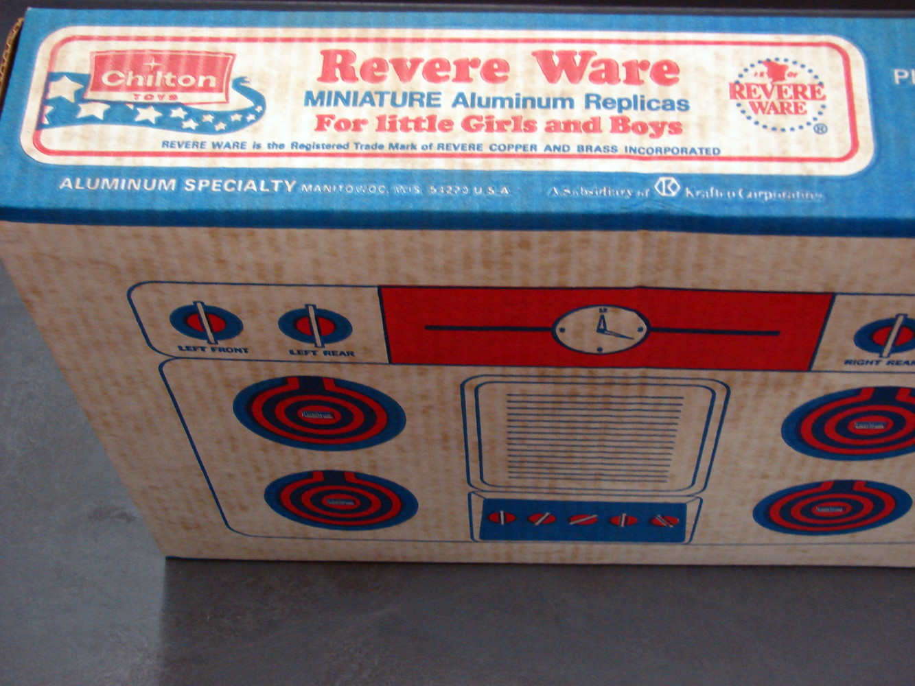 Vintage Copper Bottom Revere Ware Toy Childs Size 7 pc Cookware Set NIB - Image 4