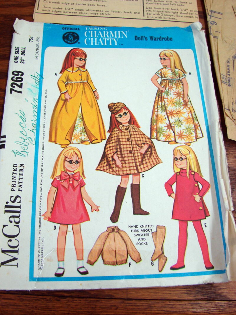 Vintage Barbie Talking Charmin&#8217; Chatty Doll Clothes Patterns, Moose-R-Us.Com Log Cabin Decor