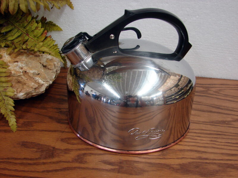 Vintage Revere Ware Copper Bottom Pots Pans Teapot Kitchen Cookware, Moose-R-Us.Com Log Cabin Decor