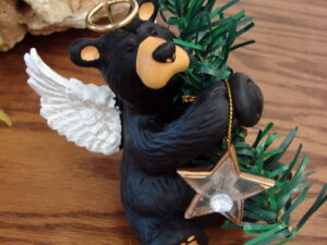 New Big Sky Carvers Bearfoots Bears Jeff Fleming Angel Bear Tree Topper