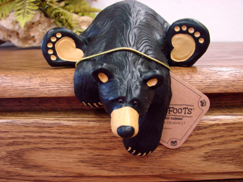 New Big Sky Carvers Bearfoots Bears Jeff Fleming Curious Bear Shelf Sitter, Moose-R-Us.Com Log Cabin Decor