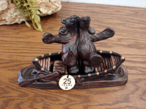 New Big Sky Carvers Jeff Fleming Artwork Montana Bronze Good Ol Days Canoe