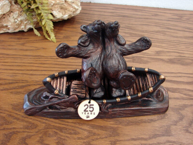 New Big Sky Carvers Jeff Fleming Artwork Montana Bronze Good Ol Days Canoe, Moose-R-Us.Com Log Cabin Decor