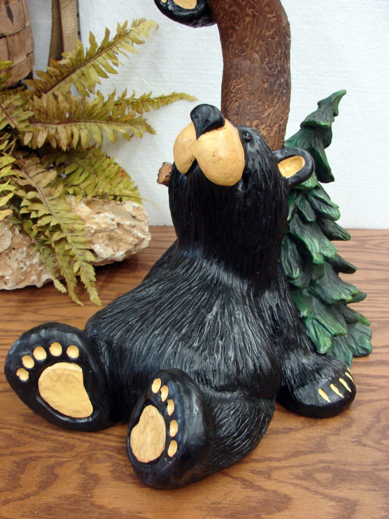 New Big Sky Carvers Bearfoots Bears Jeff Fleming Grand Honey Tree 3 Bear, Moose-R-Us.Com Log Cabin Decor