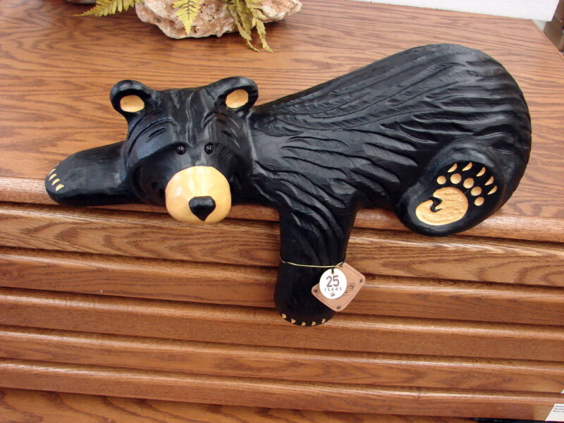 New Big Sky Carvers Bearfoots Bears Jeff Fleming Grand Lazy Shelf Sitter Bear, Moose-R-Us.Com Log Cabin Decor