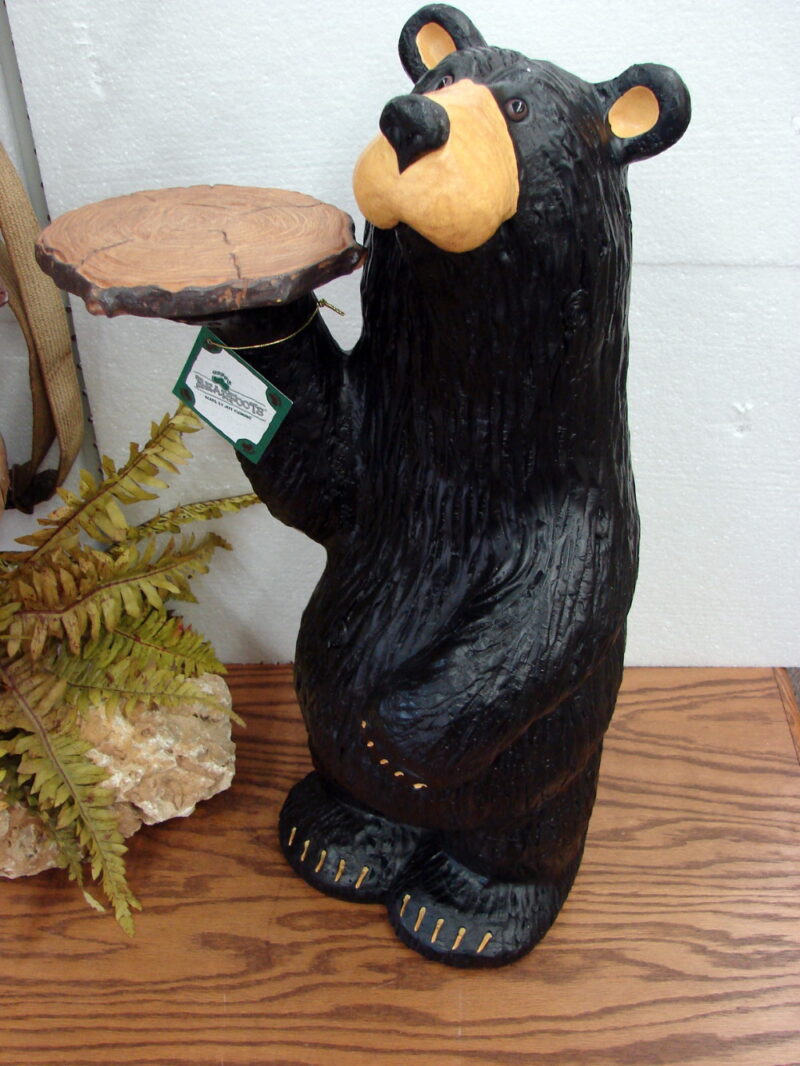 New Big Sky Carvers Bearfoots Bears Jeff Fleming Grand Waiter Bear Tray, Moose-R-Us.Com Log Cabin Decor