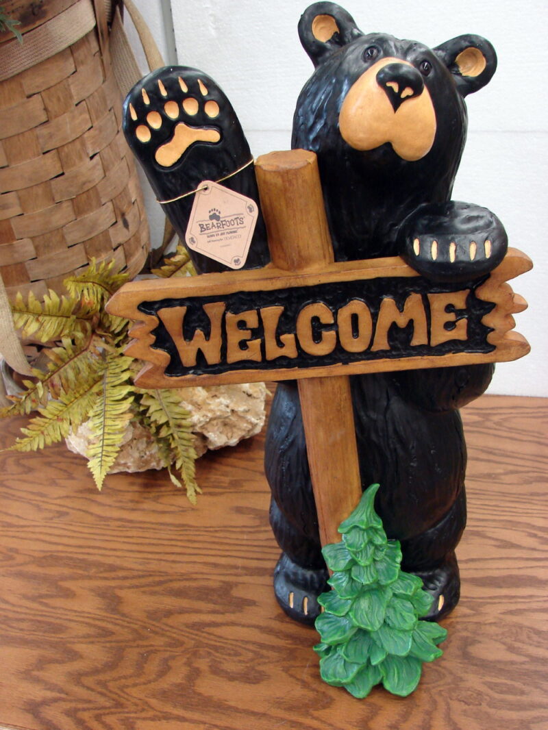 New Big Sky Carvers Bearfoots Bears Jeff Fleming Grand Welcome Wave, Moose-R-Us.Com Log Cabin Decor