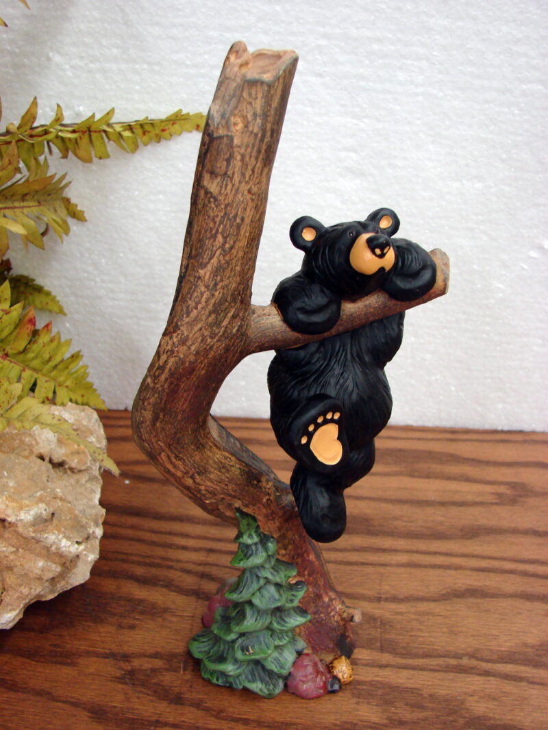 New Big Sky Carvers Bearfoots Bears Jeff Fleming Hang in There Bear, Moose-R-Us.Com Log Cabin Decor