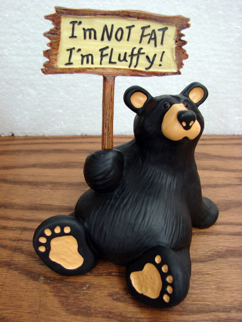 New Big Sky Carvers Bearfoots Bears Jeff Fleming I&#8217;m Fluffy Bear Figurine, Moose-R-Us.Com Log Cabin Decor