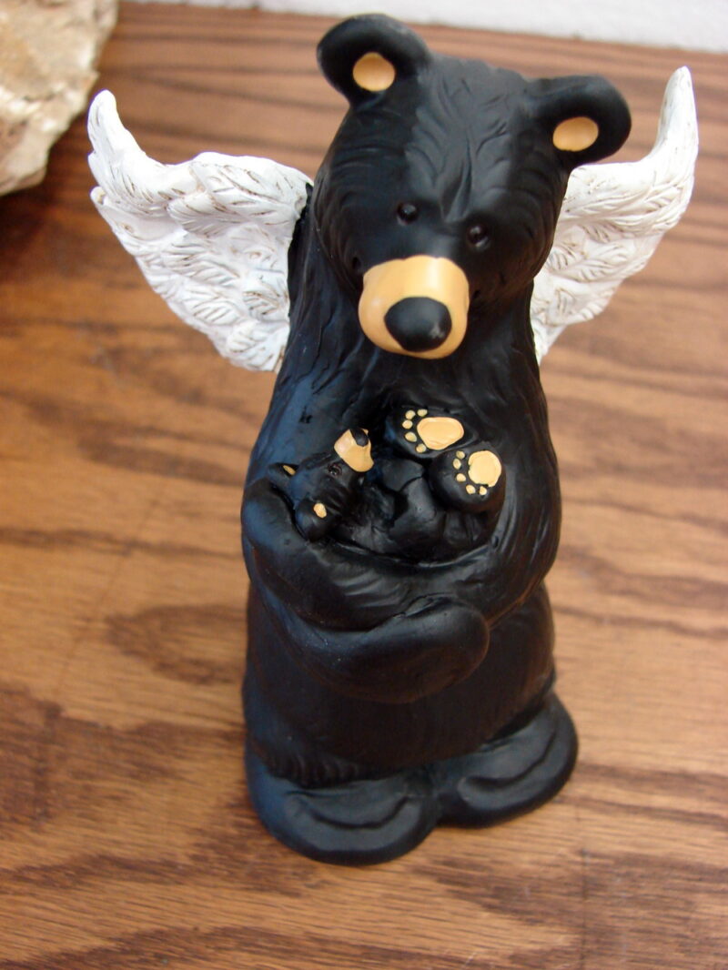 New Big Sky Carvers Bearfoots Bears Jeff Fleming Little Baby Angel Bear, Moose-R-Us.Com Log Cabin Decor