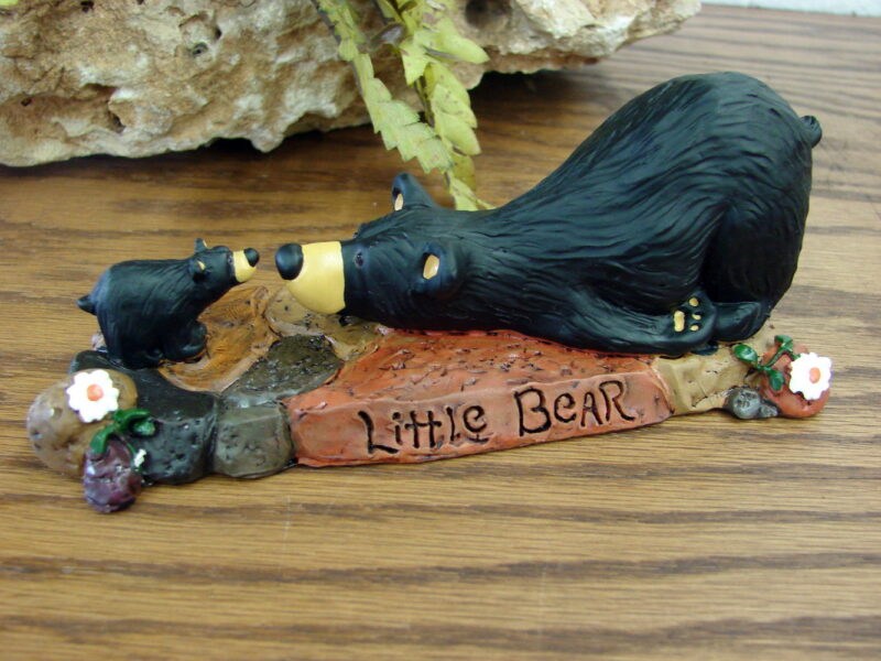 New Big Sky Carvers Bearfoots Bears Jeff Fleming Little Bear Nose to Nose, Moose-R-Us.Com Log Cabin Decor