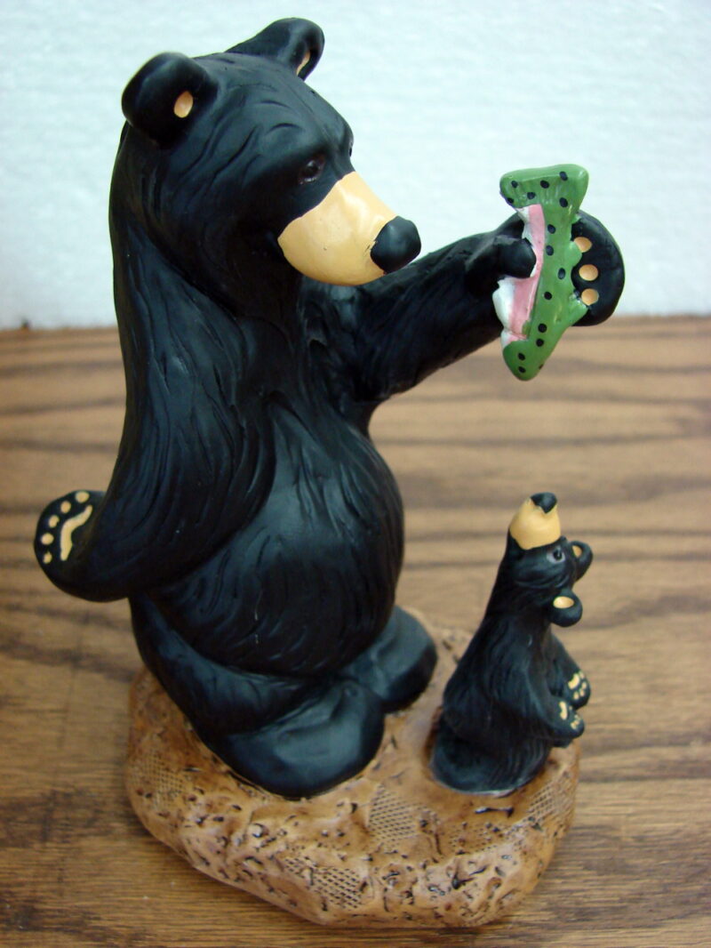 New Big Sky Carvers Bearfoots Bears Jeff Fleming Little Beggar Bear Cub, Moose-R-Us.Com Log Cabin Decor