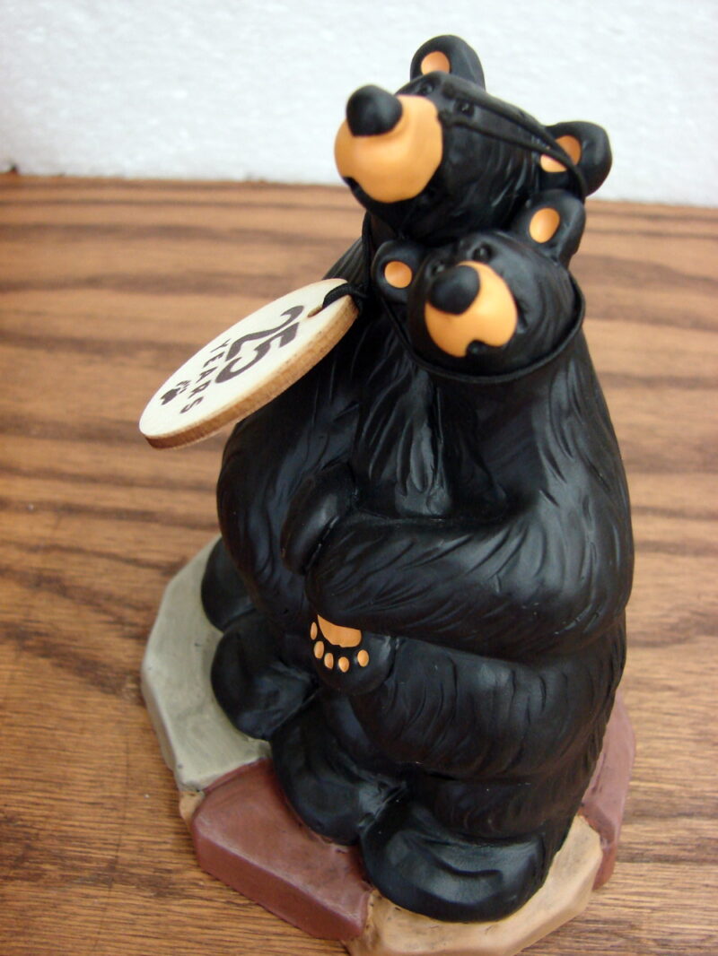 New Big Sky Carvers Bearfoots Bears Jeff Fleming Bears Love You Beary Much Figurine, Moose-R-Us.Com Log Cabin Decor